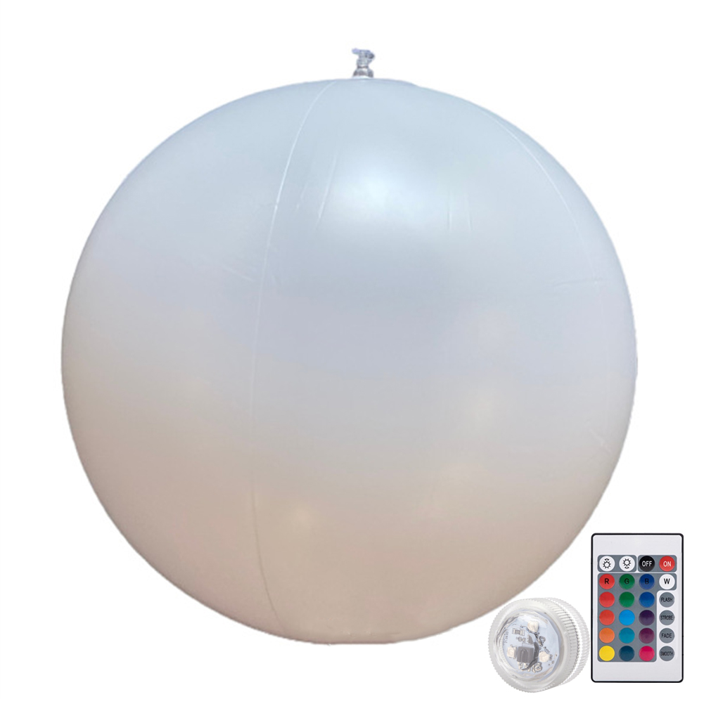 Outdoor Lighting Around Pool - ลูกบอล LED ส่องสว่างสำหรับสวน พร้อมรีโมทคอนโทรล ลูกบอลเด้งดึ๋งเรืองแสง ลูกโป่งชายหาดเป่าลม