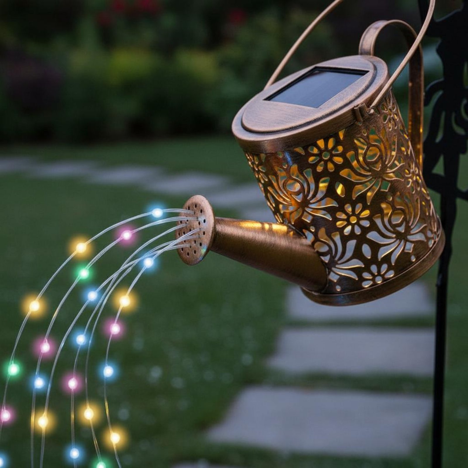 Outdoor Lighting Yard - โคมไฟรดน้ำต้นไม้รูปนางฟ้าพลังงานแสงอาทิตย์ โคมไฟฉายภาพนางฟ้า ของตกแต่งสวน ของขวัญ ไฟตกแต่งกลางแจ้งสำหรับลานบ้าน