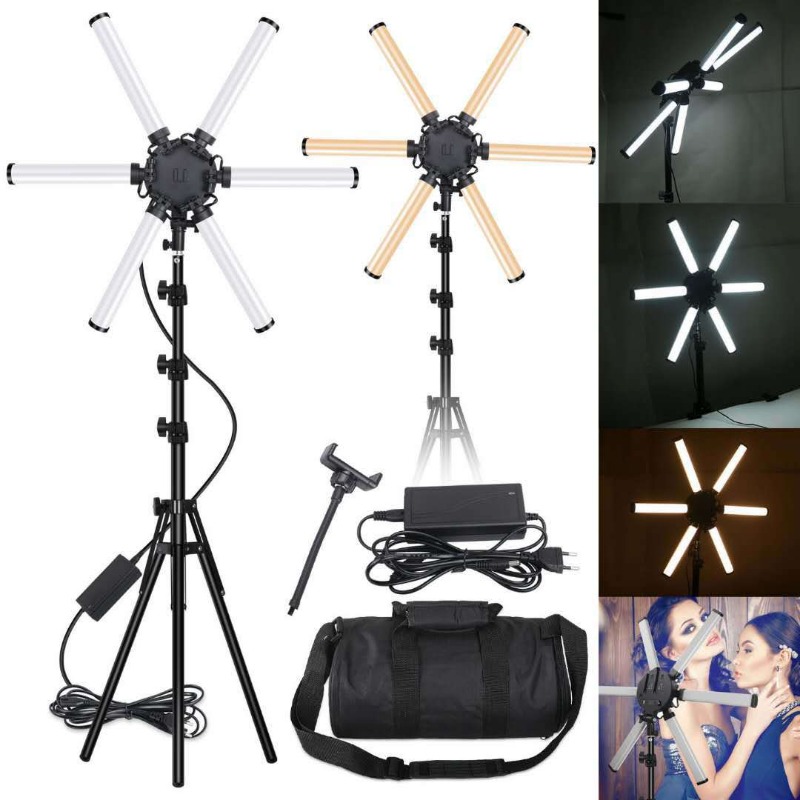 Outdoor Lighting Youtube - ไฟเติมแสงสำหรับถ่ายภาพกลางแจ้งแบบพกพา LED ขนาด 26 นิ้ว พร้อมหลอดไฟ