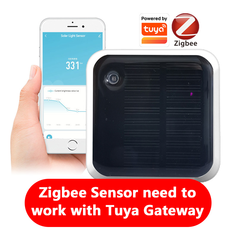 Outdoor Lighting Zigbee - เครื่องตรวจจับความสว่างกลางแจ้งแบบกันน้ำพร้อมการตรวจสอบความสว่างแบบเรียลไทม์ เซ็นเซอร์แสงพลังงานแสงอาทิตย์ทูยา ซิกบี IP65
