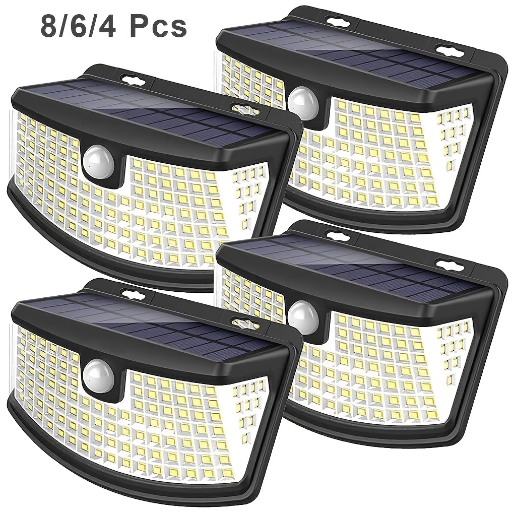 Outdoor Lighting Deck - ไฟโซลาร์เซ็นเซอร์ตรวจจับการเคลื่อนไหว 8/6/4 ชุด พร้อมหลอด LED 120
