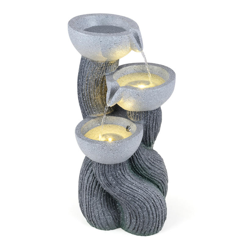 Outdoor Lighting Deck - น้ำพุกลางแจ้ง 3 ชั้น พร้อมไฟ LED สูง