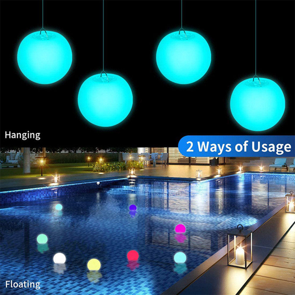 Outdoor Lighting Around Pool - ลูกบอลไฟ LED เรืองแสงพร้อมรีโมทคอนโทรล ไฟ LED สำหรับสวนกลางแจ้ง