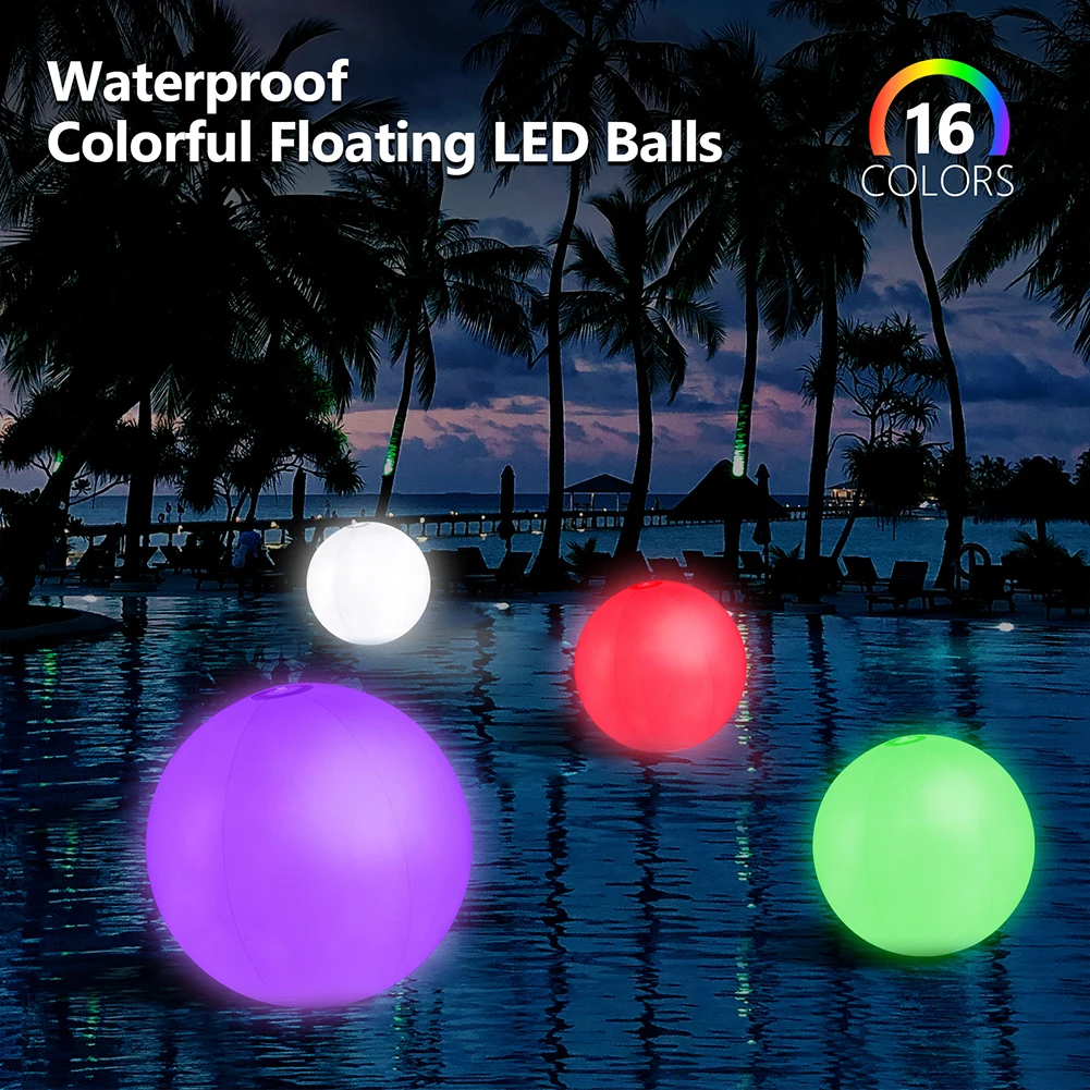ลูกบอลชายหาดสระน้ำเป่าลม16สี L - Outdoor Lighting Around Pool บทวิจารณ์และราคา