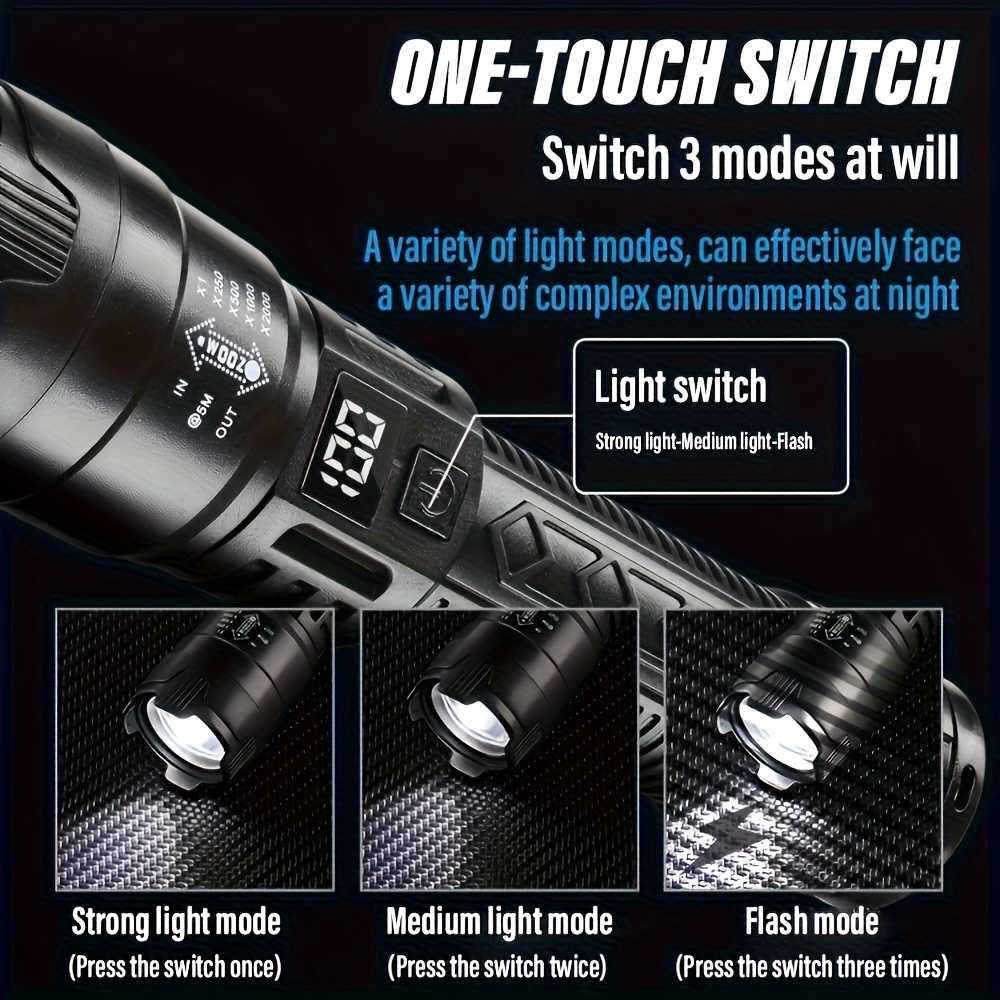 ไฟฉาย LED พลังสูง ไฟฉายยุทธวิธ - Outdoor Lighting Usb บทวิจารณ์และราคา