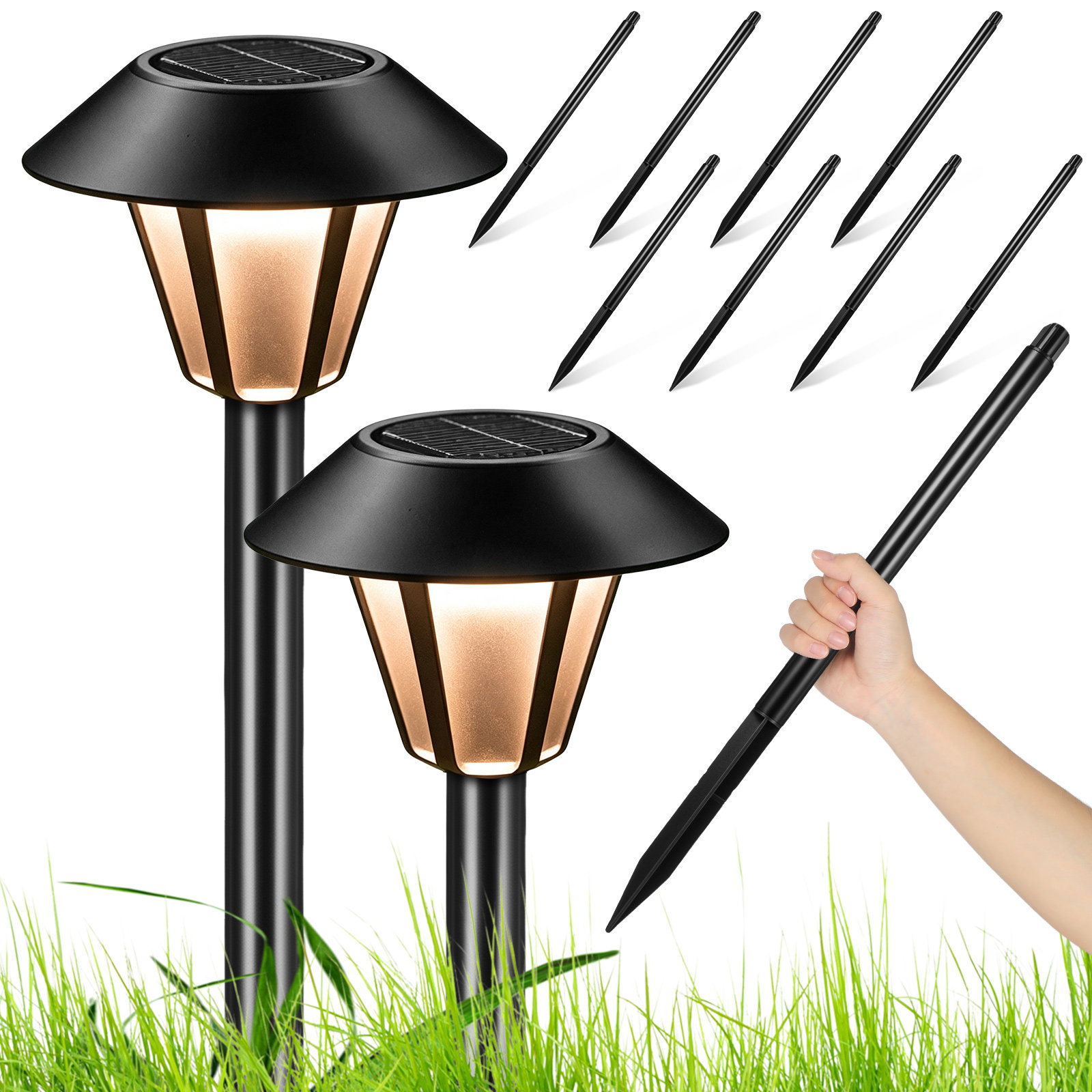 ชุด 8 ชิ้น ไฟโซลาร์เซลล์แบบปัก - Outdoor Lighting Yard บทวิจารณ์และราคา