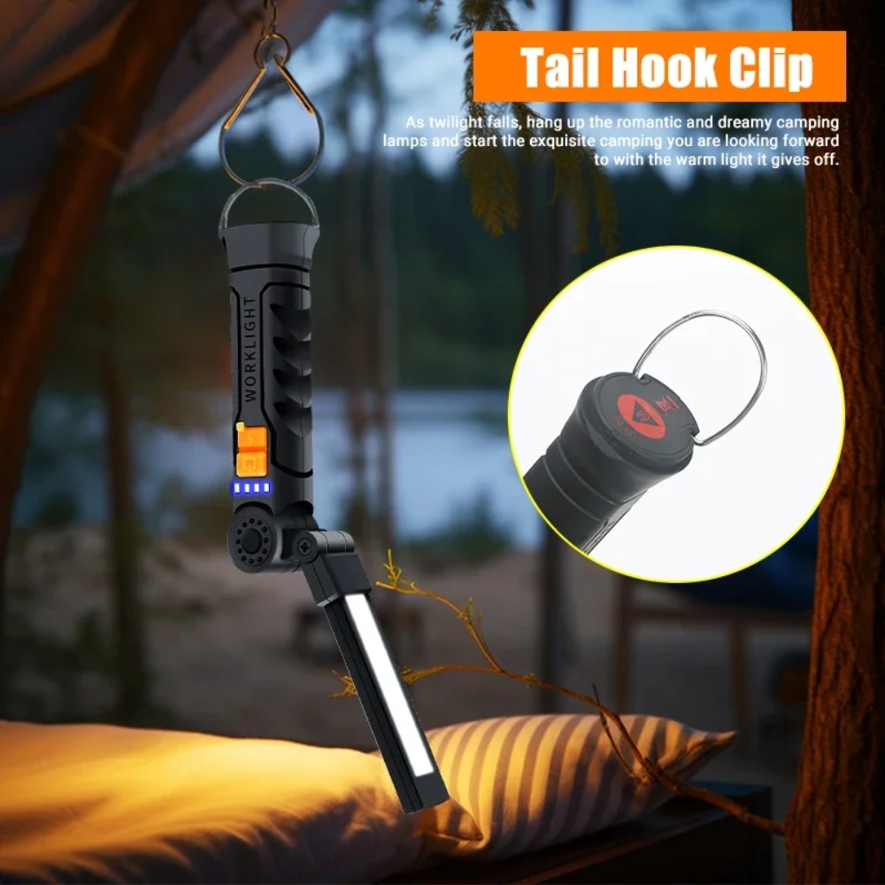 ไฟฉาย LED แบบพกพา COB ไฟฉายแบบ - Outdoor Lighting Usb บทวิจารณ์และราคา