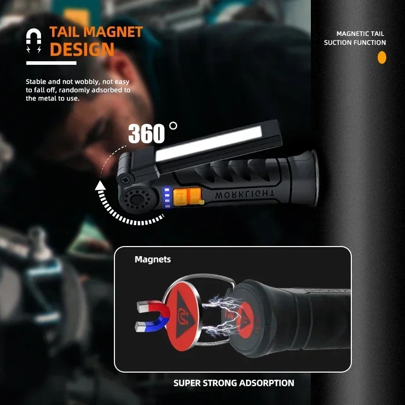 ไฟฉาย LED แบบพกพา COB ชาร์จไฟผ - Outdoor Lighting Usb บทวิจารณ์และราคา