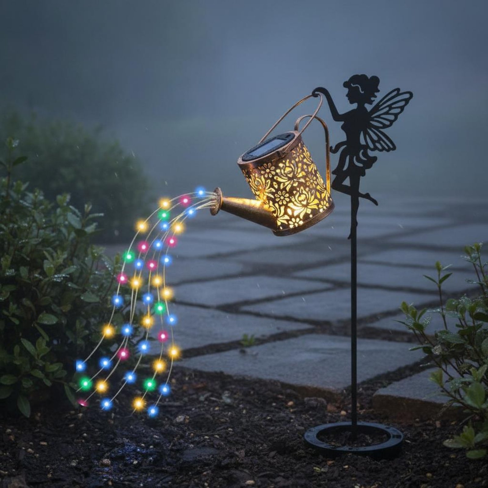 โคมไฟรดน้ำต้นไม้รูปนางฟ้าพลังง - Outdoor Lighting Yard บทวิจารณ์และราคา