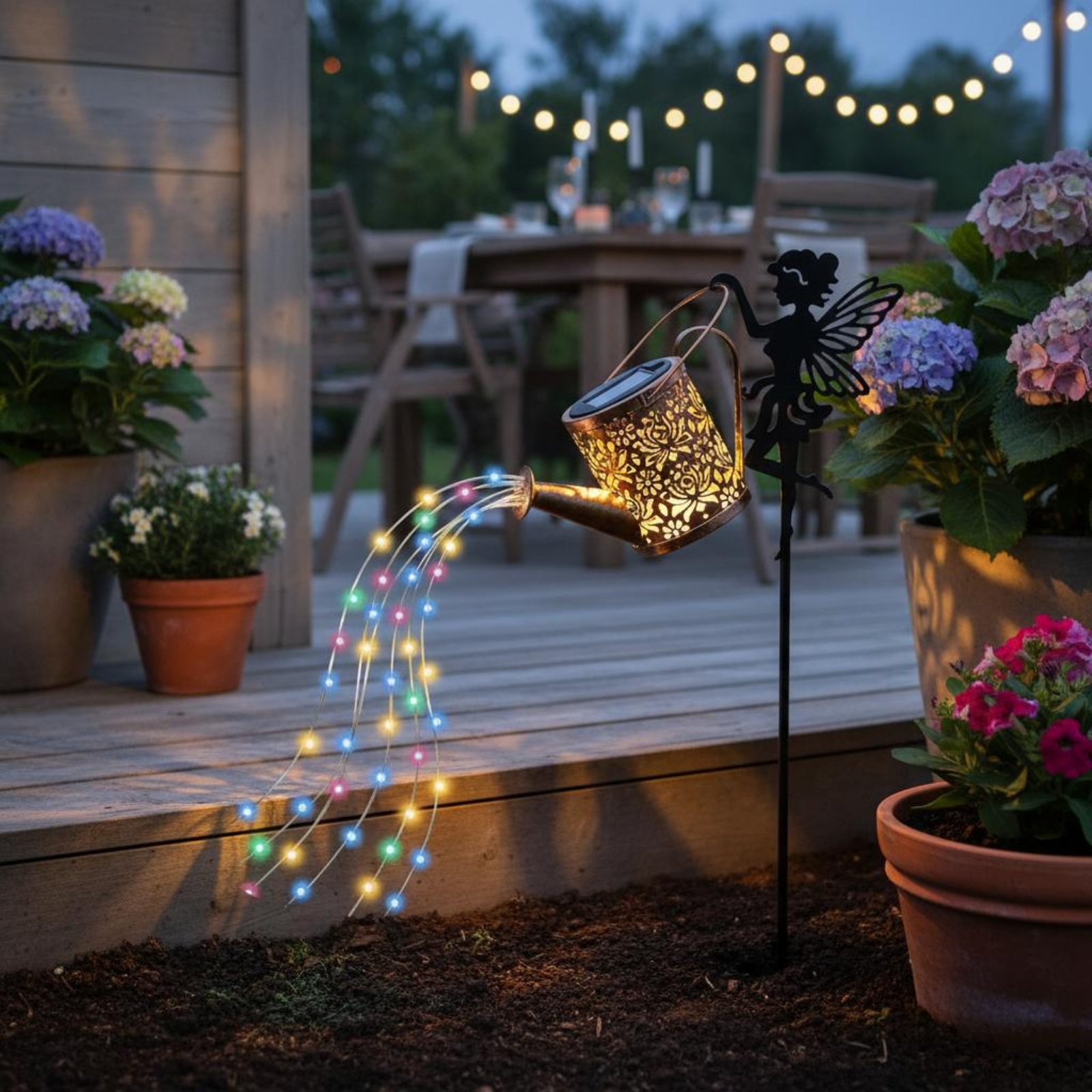 โคมไฟรดน้ำต้นไม้รูปนางฟ้าพลังง - Outdoor Lighting Yard บทวิจารณ์และราคา