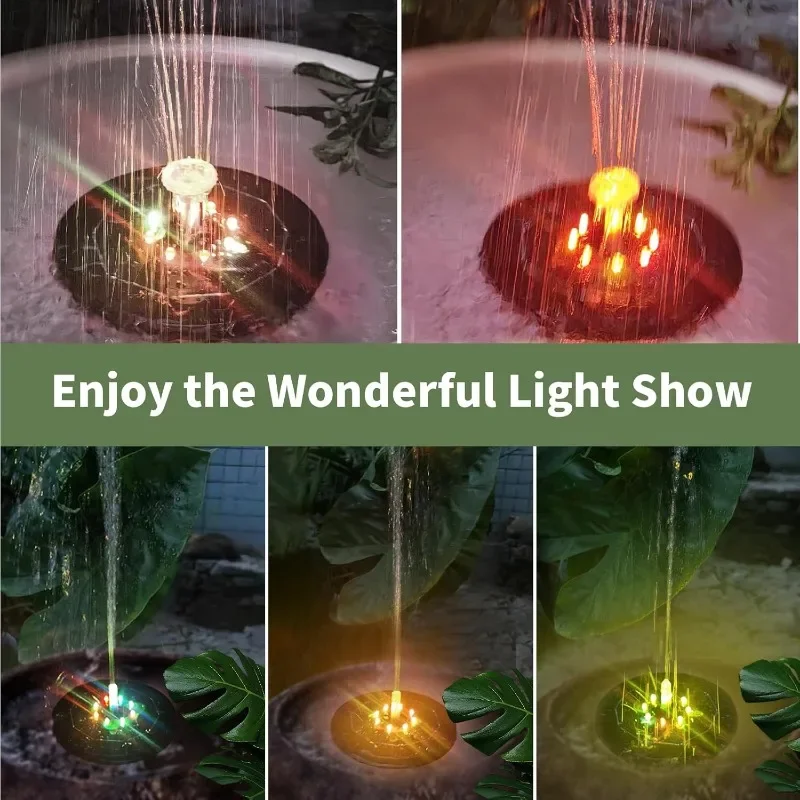 ไฟน้ำพุไฟ LED 7สีไฟน้ำพุพลังงา - Outdoor Lighting Under Pergola บทวิจารณ์และราคา