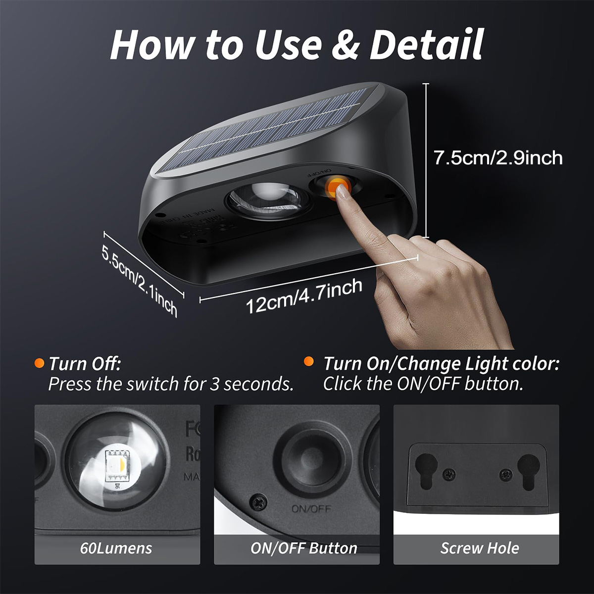โคมไฟติดผนังพลังงานแสงอาทิตย์ไ - Outdoor Lighting Deck บทวิจารณ์และราคา