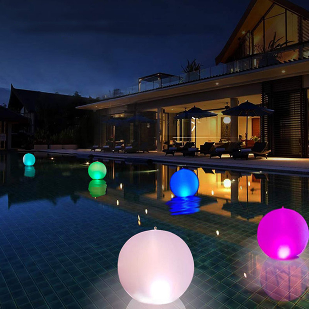 ลูกบอลเป่าลม LED ควบคุมด้วยรีโ - Outdoor Lighting Around Pool บทวิจารณ์และราคา