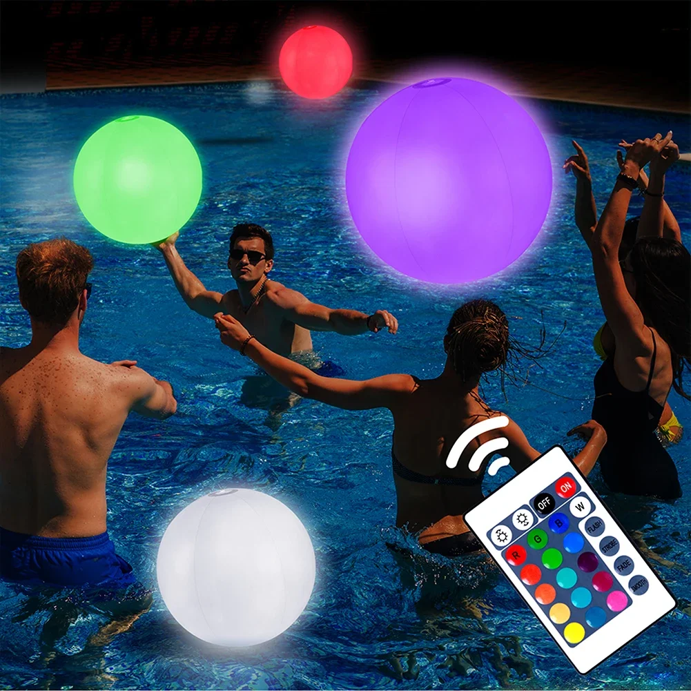 ลูกบอลชายหาดเป่าลม 16 สี LED เ - Outdoor Lighting Around Pool บทวิจารณ์และราคา