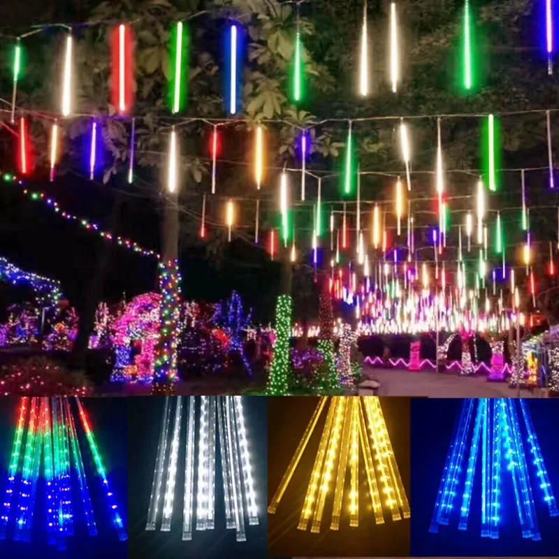 30 ซม./50 ซม.ฝนดาวตกกันน้ํา 8  - Outdoor Lighting Youtube บทวิจารณ์และราคา