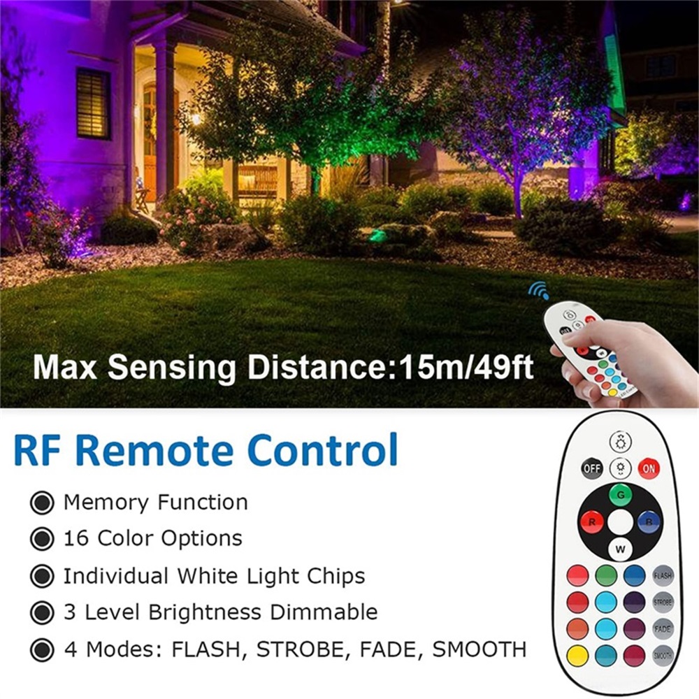 ไฟส่องสว่างภูมิทัศน์ RGBW 10W  - Outdoor Lighting Yard บทวิจารณ์และราคา