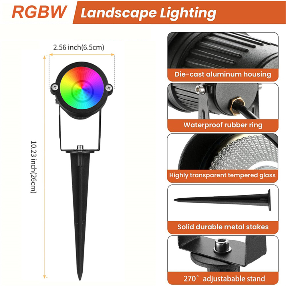 ไฟส่องสว่างภูมิทัศน์ RGBW 10W  - Outdoor Lighting Yard บทวิจารณ์และราคา