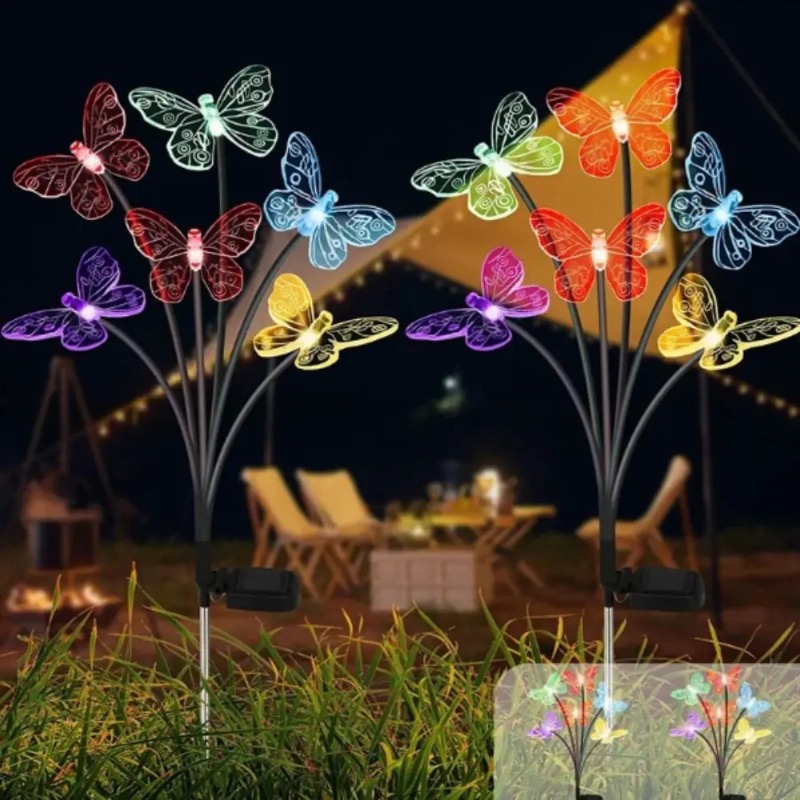 ไฟประดับสวนรูปผีเสื้อพลังงานแส - Outdoor Lighting Yard บทวิจารณ์และราคา