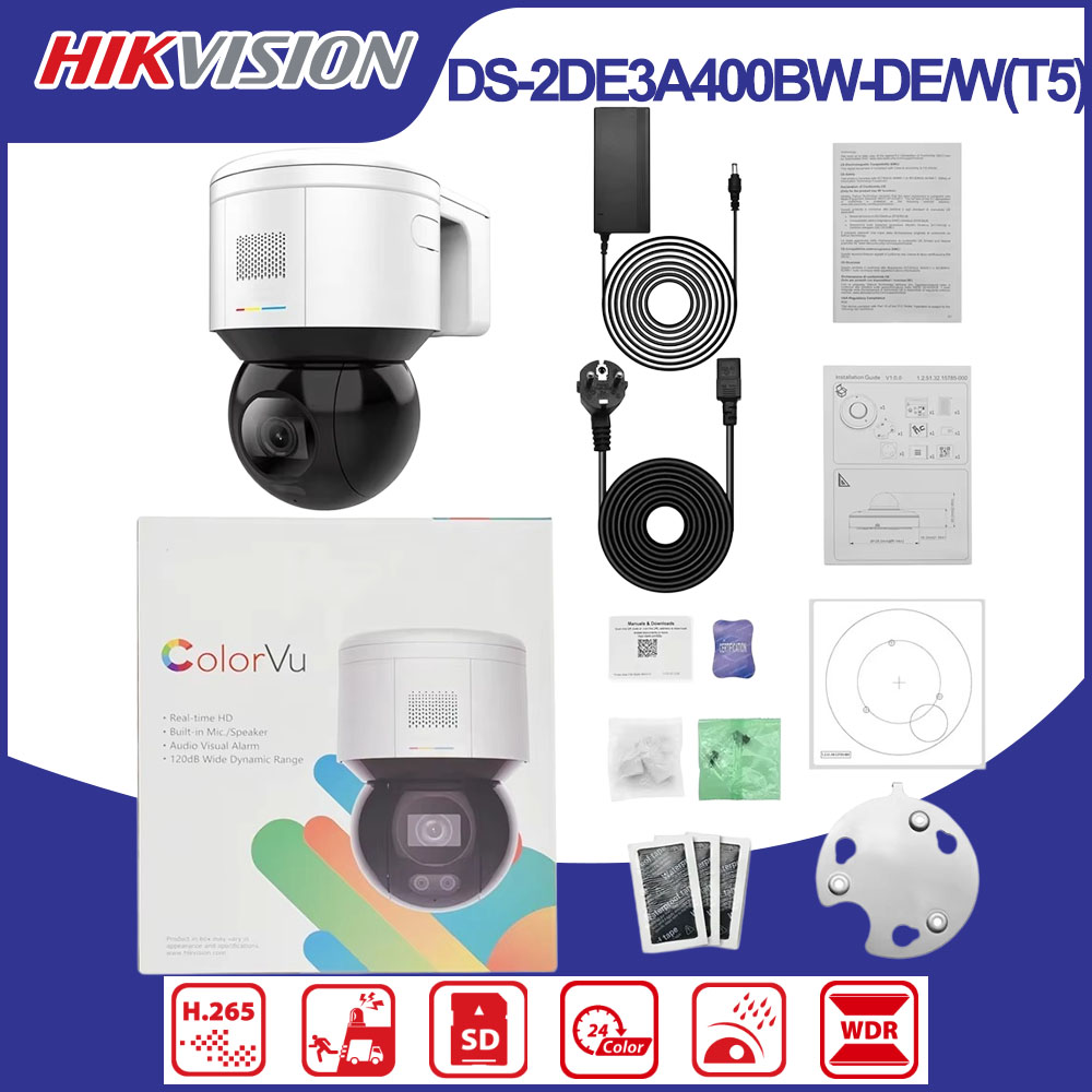 Hikvision DS-2DE3A400BW-DE/W(T - Outdoor Lighting Mains Powered บทวิจารณ์และราคา