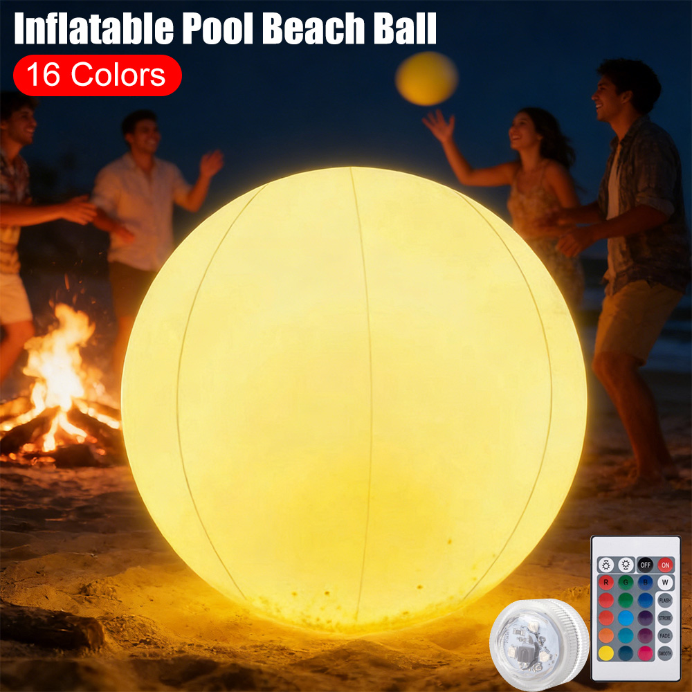 ลูกบอลชายหาดเป่าลมเรืองแสง LED - Outdoor Lighting Around Pool บทวิจารณ์และราคา