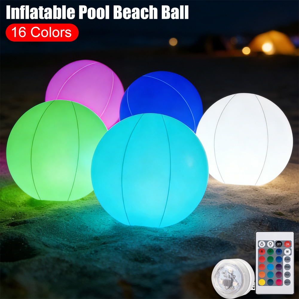 ลูกบอลชายหาดเป่าลมเรืองแสง LED - Outdoor Lighting Around Pool บทวิจารณ์และราคา