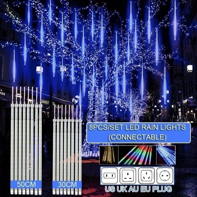 30 ซม./50 ซม.ฝนดาวตกกันน้ํา 8  - Outdoor Lighting Youtube บทวิจารณ์และราคา