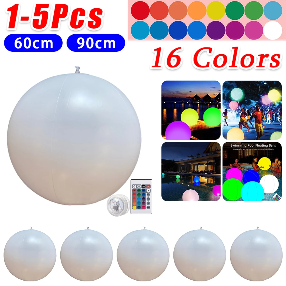 1-5PCS 60/90 ซม.ลอยไฟสระว่ายน้ - Outdoor Lighting Around Pool บทวิจารณ์และราคา