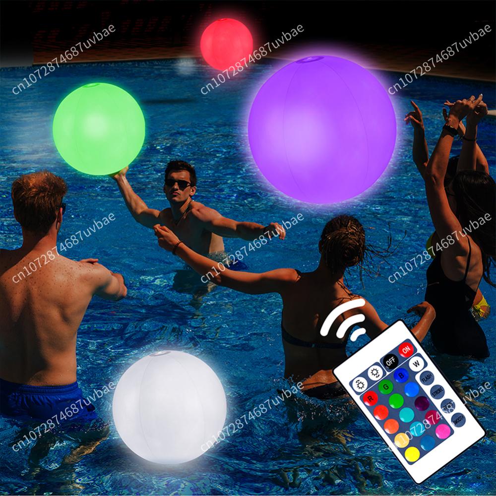 ลูกบอลชายหาดเป่าลม 16 สี LED เ - Outdoor Lighting Around Pool บทวิจารณ์และราคา