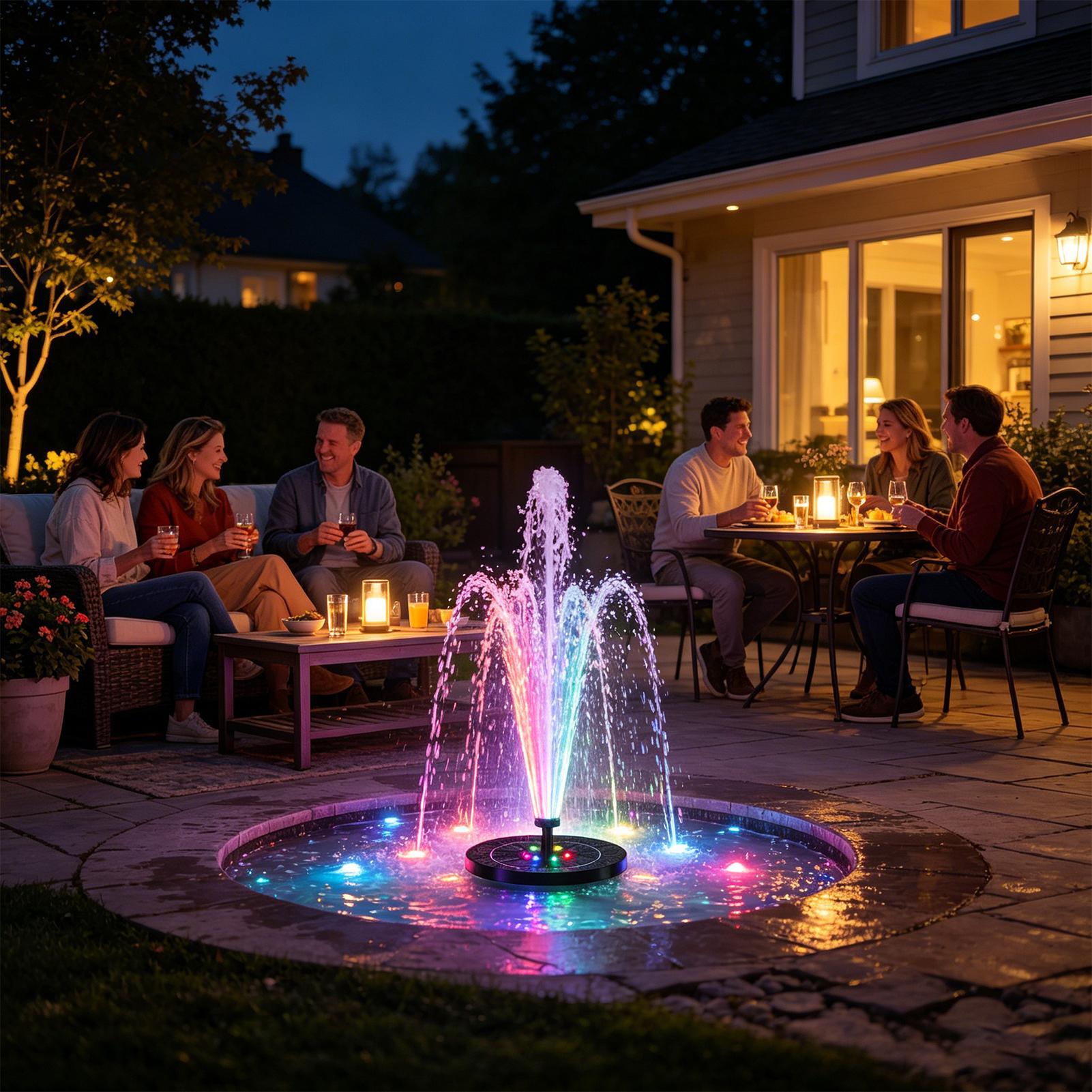 น้ำพุโซลาร์เซลล์ลอยน้ำพร้อมไฟ  - Outdoor Lighting Deck บทวิจารณ์และราคา