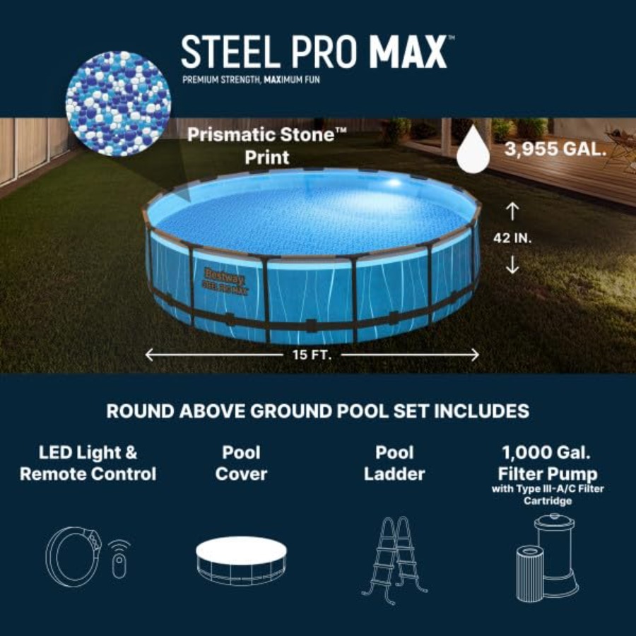 สระว่ายน้ำทรงกลมแบบตั้งพื้น ขน - Outdoor Lighting Around Pool บทวิจารณ์และราคา