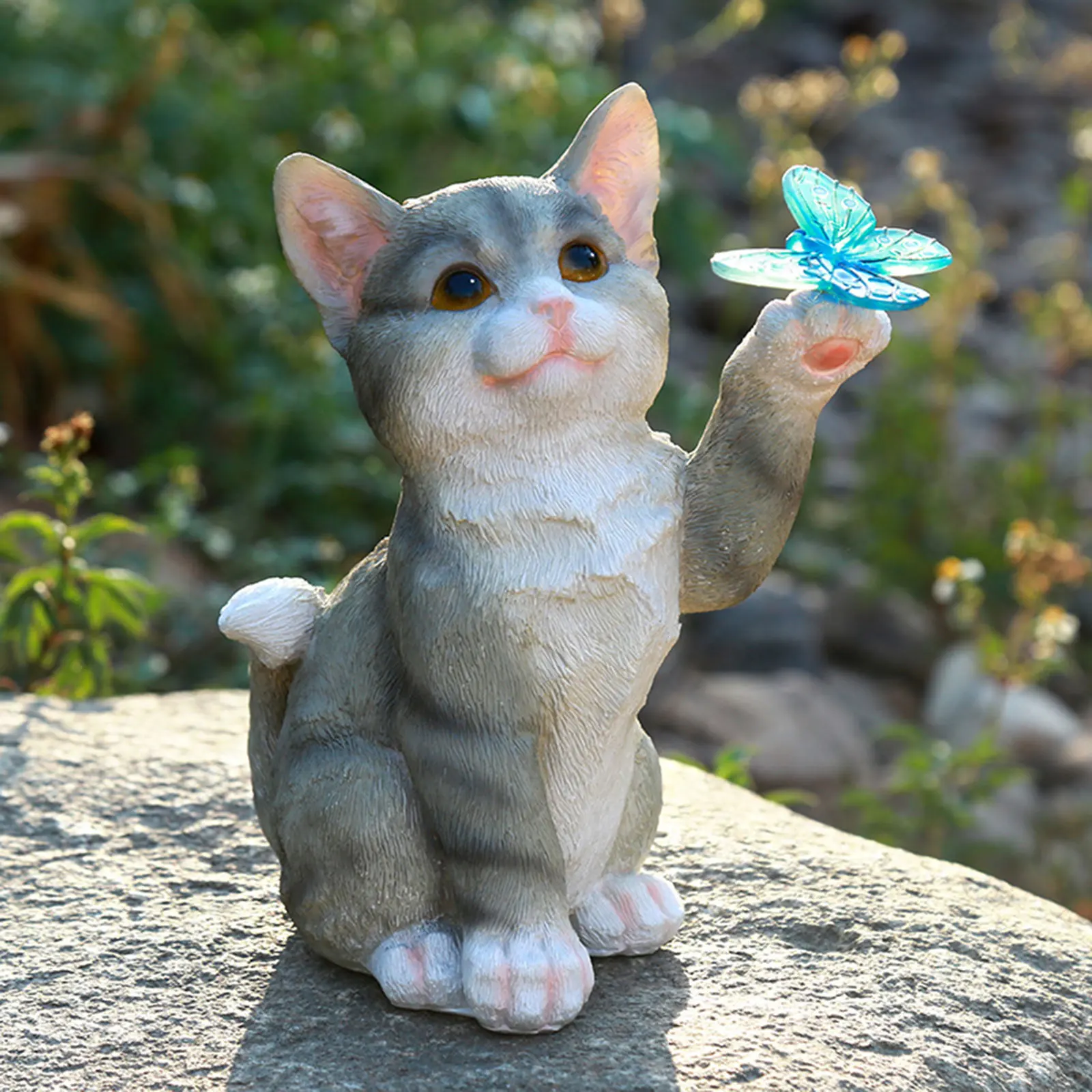 กลางแจ้งแมวประติมากรรมFigurine - Outdoor Lighting Under Pergola บทวิจารณ์และราคา