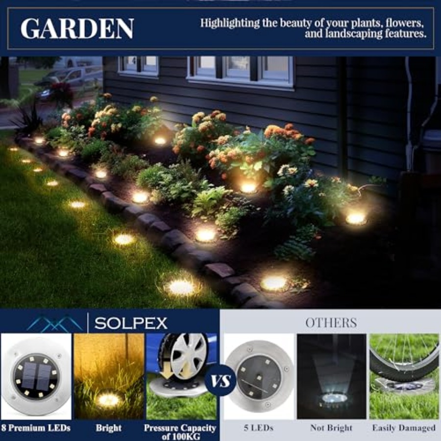 ไฟพื้นพลังงานแสงอาทิตย์ ไฟโซลา - Outdoor Lighting Yard บทวิจารณ์และราคา