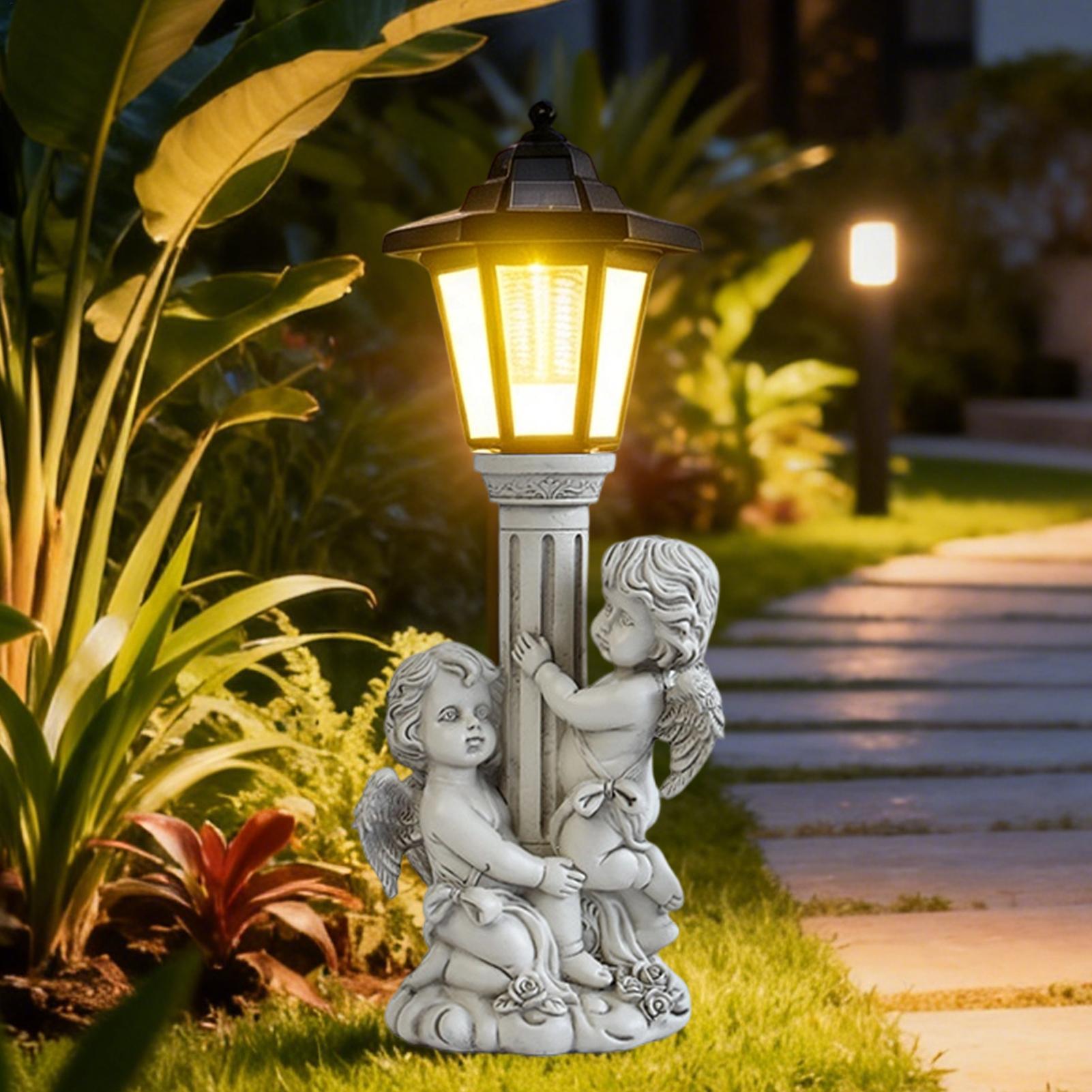 รูปปั้นสวนเรืองแสงเปิด/ปิดอัตโ - Outdoor Lighting Yard บทวิจารณ์และราคา